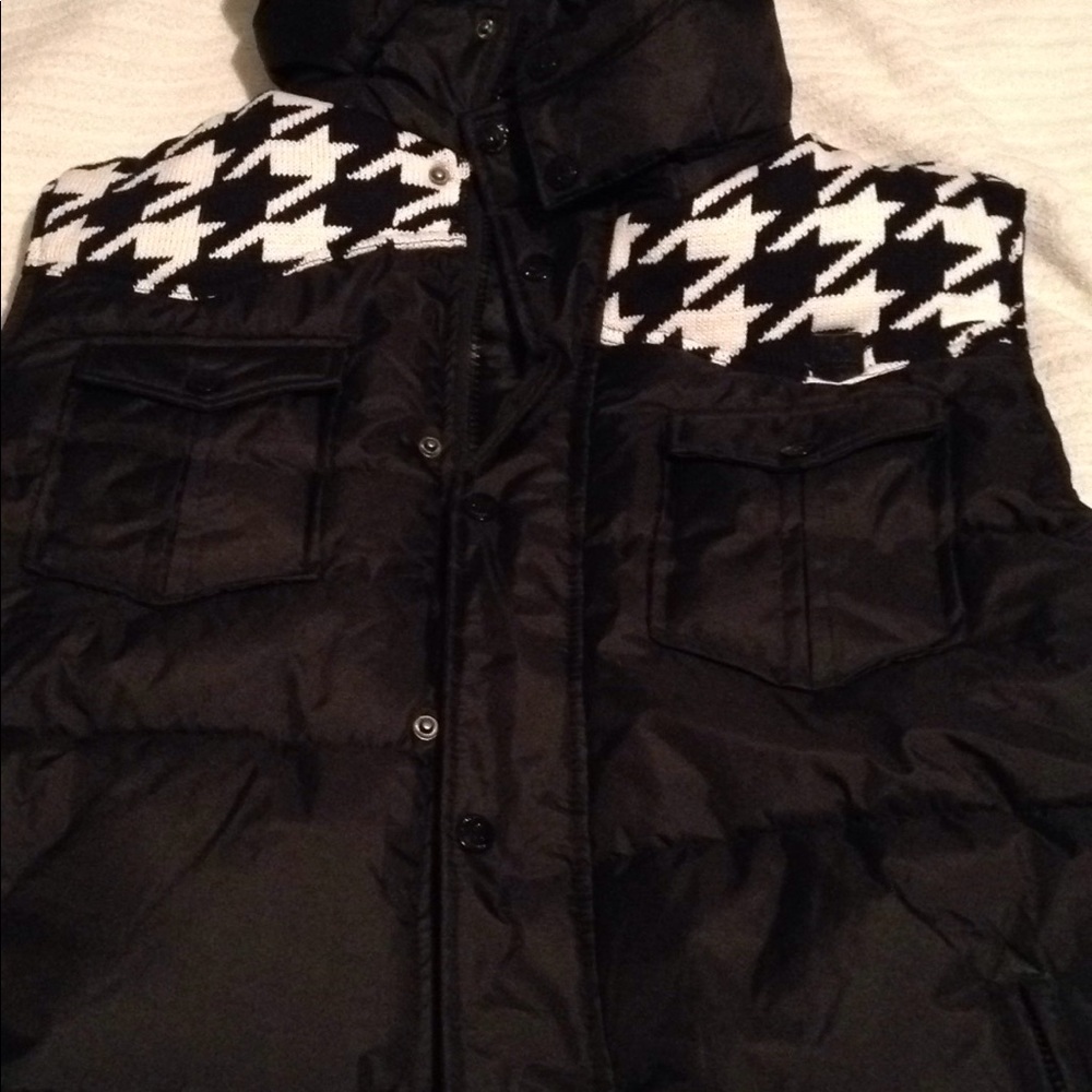 Parish Nation coat vest (hounds tooth)